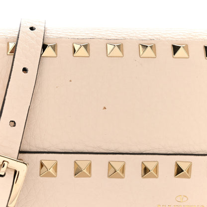 Valentino Garavani Grained Calfskin Small Rockstud Flap Crossbody Bag Light Ivory 11 of 12