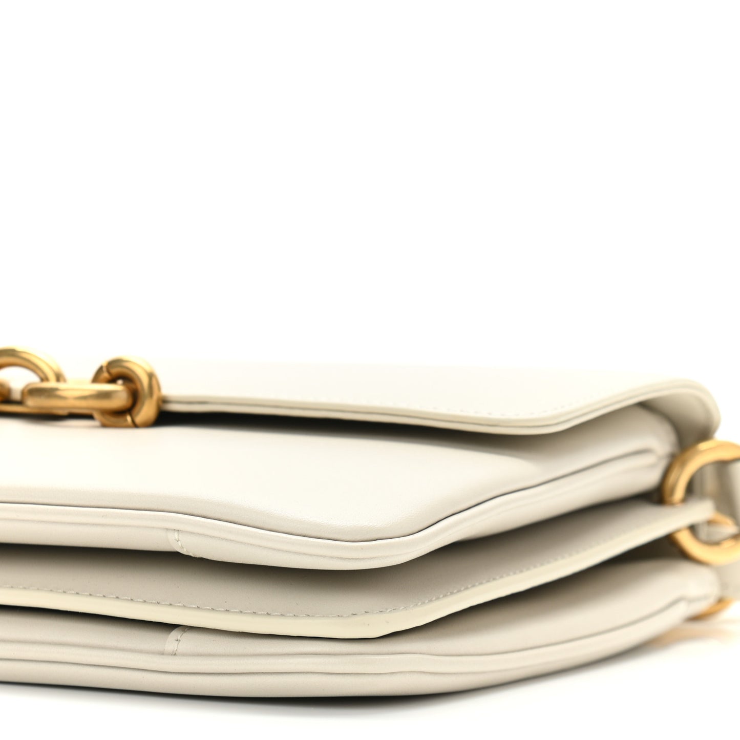 Smooth Calfskin Le Maillon Satchel Crema Soft