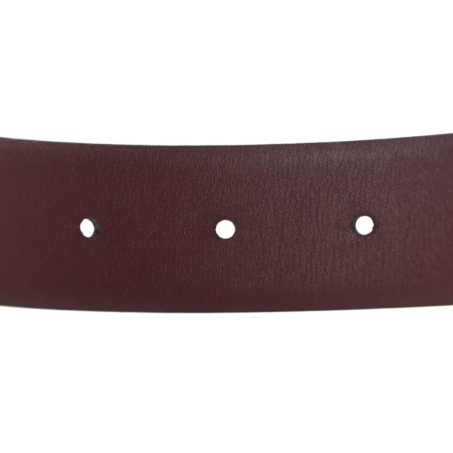 Calfskin CC Reversible Belt 75 Black Burgundy