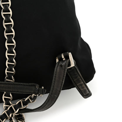 Prada Tessuto Nylon Vela Chain Backpack Black 14 of 15