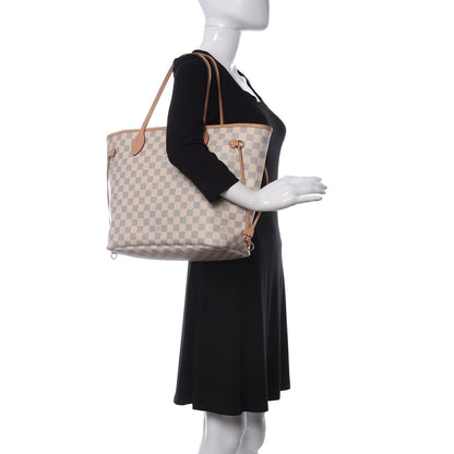 Louis Vuitton Damier Azur Neo Neverfull MM Rose Ballerine 2 of 10
