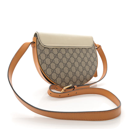 Gucci GG Supreme Monogram Calfskin Small Padlock Messenger Shoulder Bag Beige Mystic White Sun Oil 3 of 15