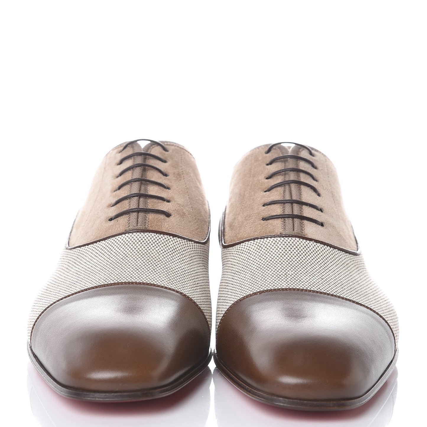 Calfskin Suede Mens Greggo Orlato Flat Oxfords 40.5 Version Mandorla