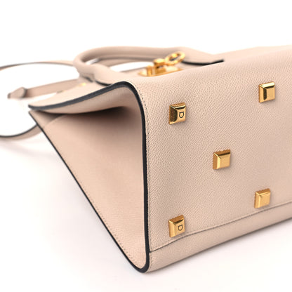 Salvatore Ferragamo Hammered Calfskin Medium The Studio Box Bag Daino 8 of 9