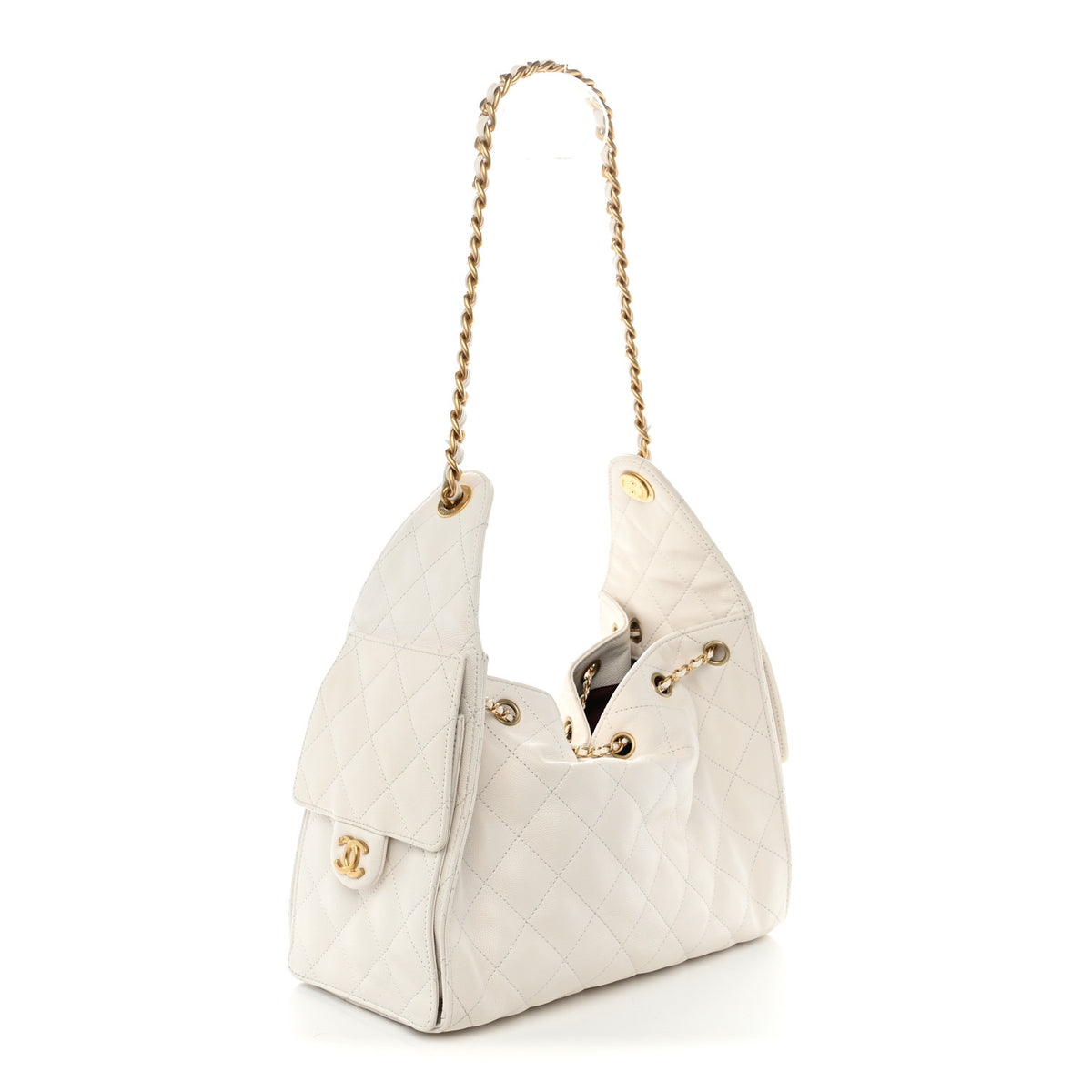 Chanel Caviar Quilted Small Chanel 25 Handbag White 3 of 10