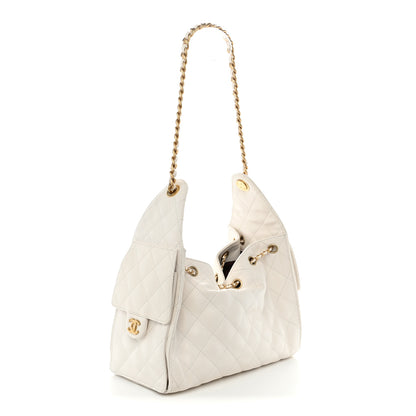 Chanel Caviar Quilted Small Chanel 25 Handbag White 3 of 10