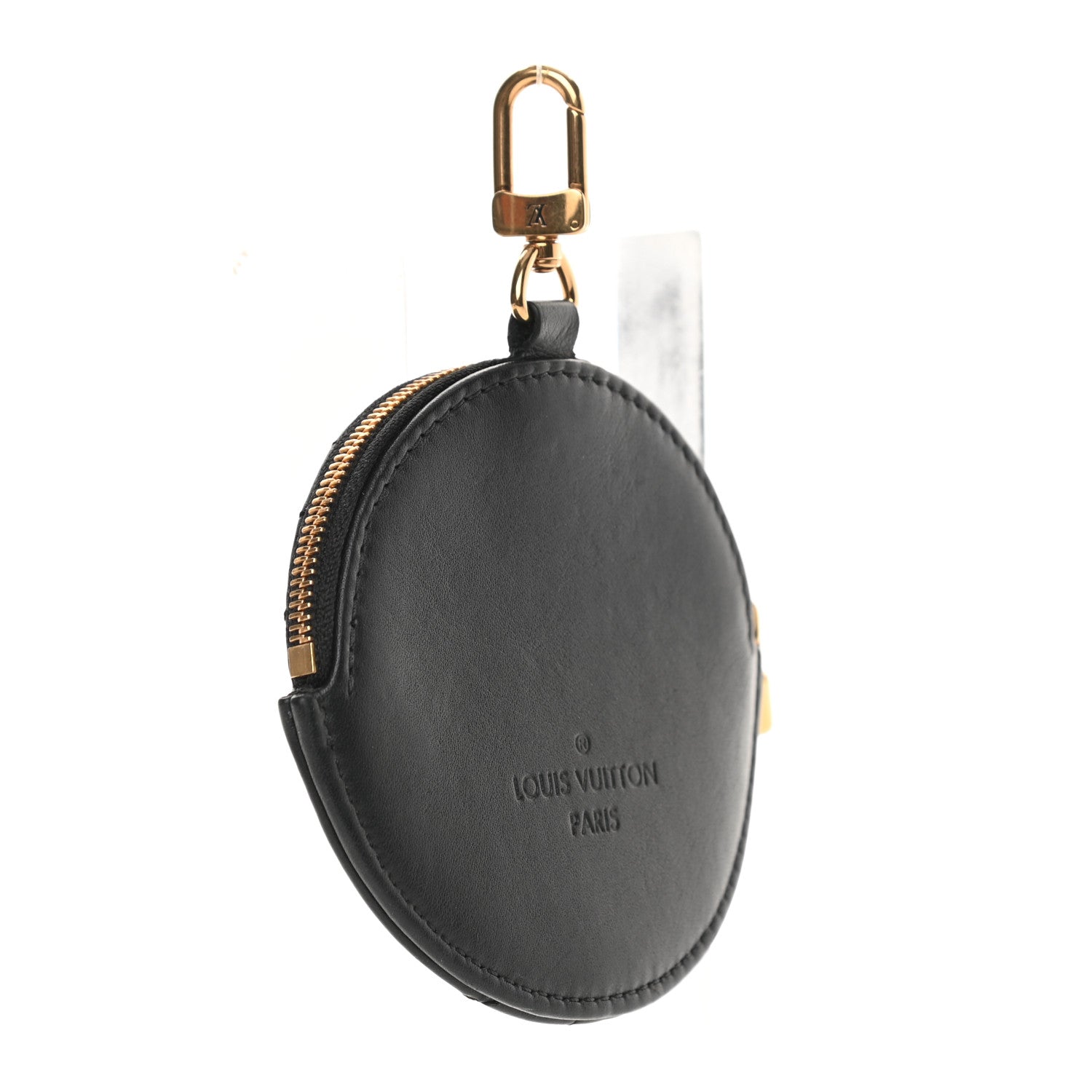 Louis Vuitton Calfskin New Wave Multi Pochette Round Coin Purse Black 3 of 7