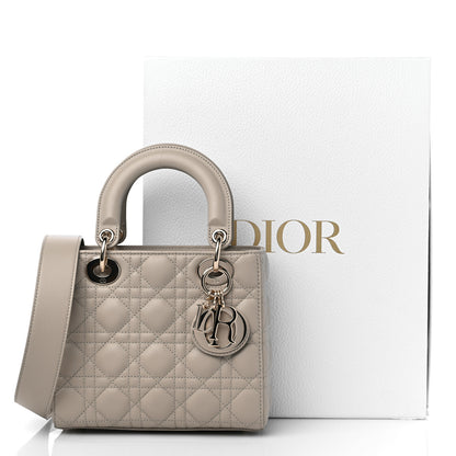 Christian Dior Lambskin Cannage Small Lady Dior Hazelnut 10 of 10