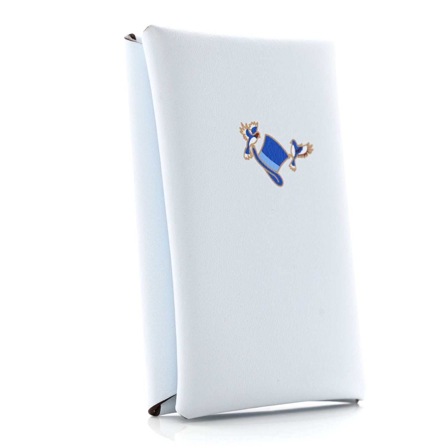 Hermes Swift Printed Cowboy Calvi Card Case Bleu Brume 3 of 8
