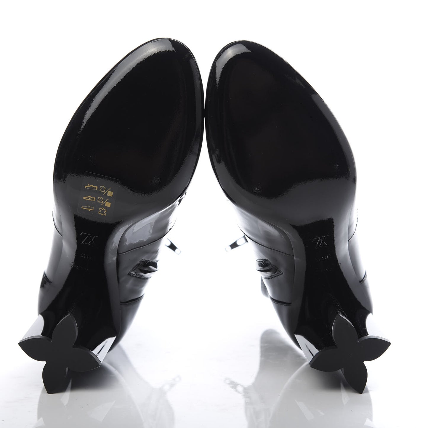 Patent Silhouette Ankle Boots 38.5 Black