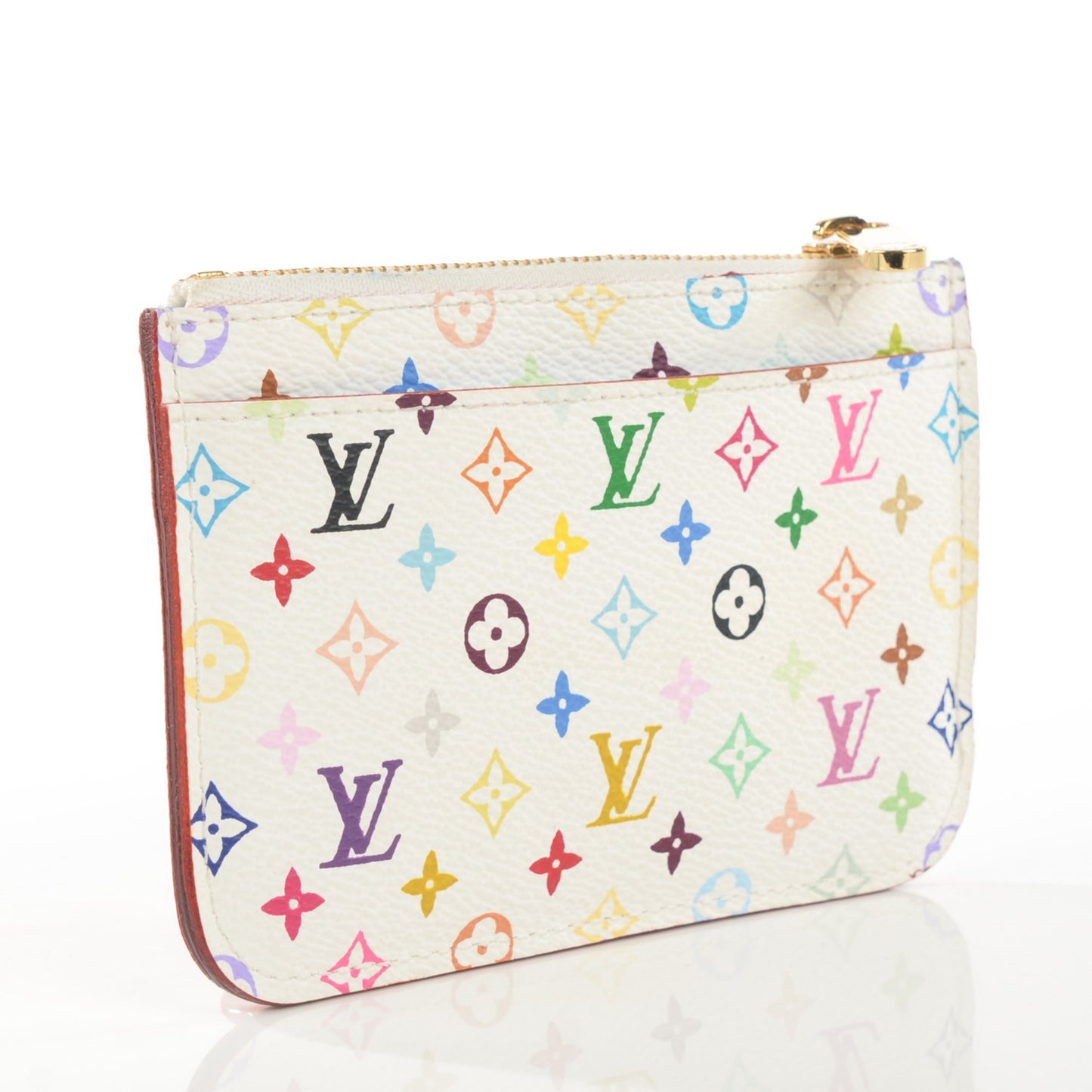 Monogram Multicolor Key Pouch White Anie