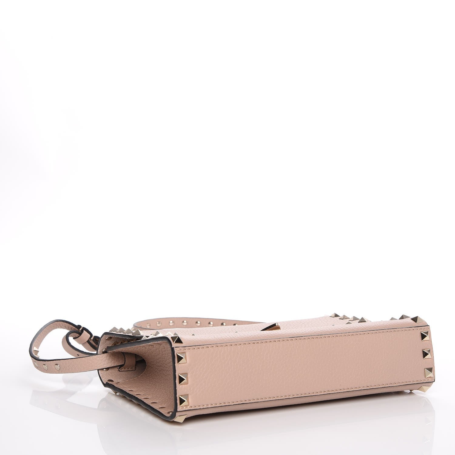 Valentino Garavani Pebbled Calfskin Medium Rockstud Flip Lock Crossbody Bag Poudre 4 of 7