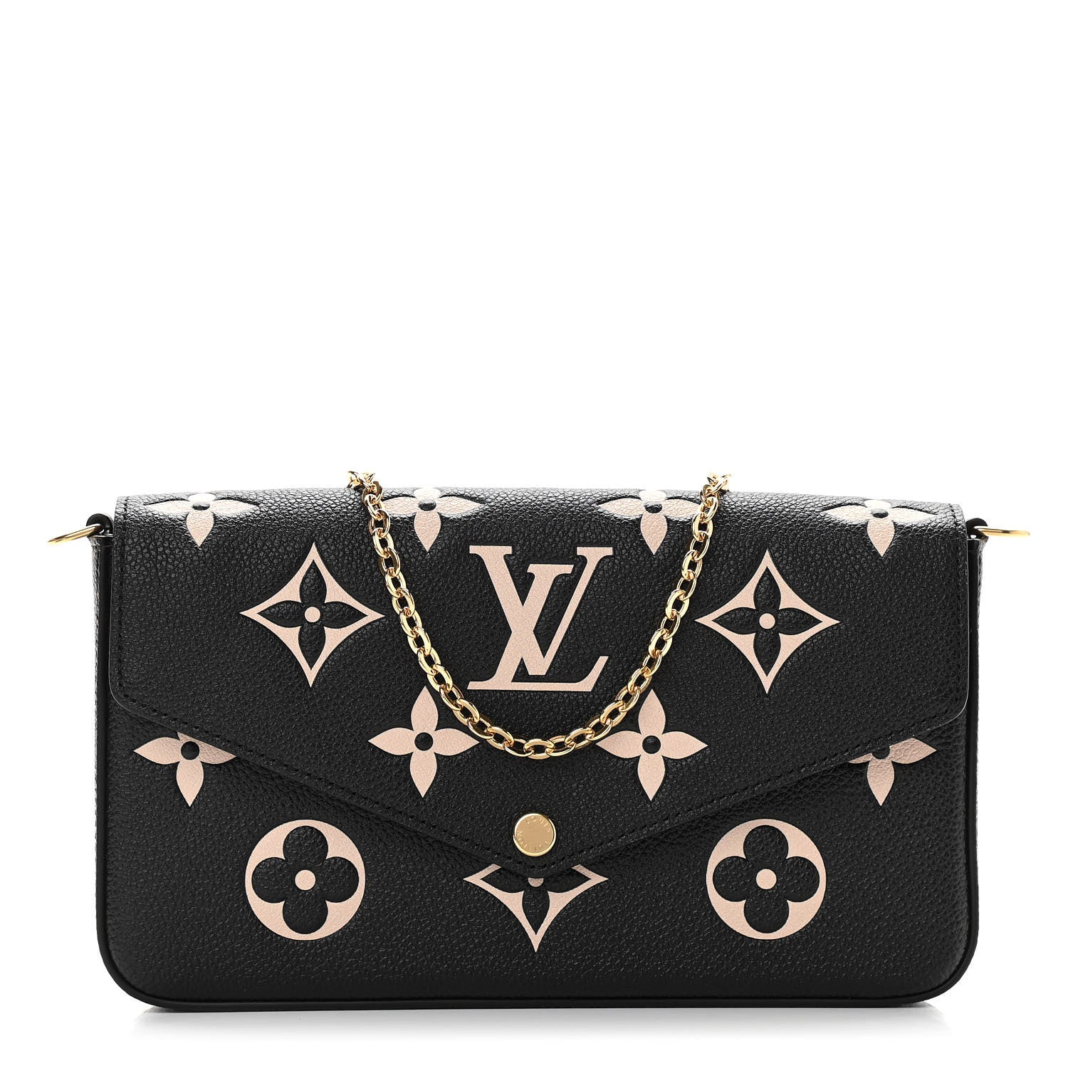 Louis Vuitton Empreinte Monogram Giant Felicie Pochette Black Beige 1 of 12