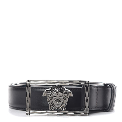 Versace Calfskin Palazzo Medusa Belt 115 46 Black 1 of 8