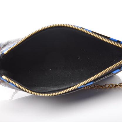 Louis Vuitton Colored Monogram Mini Pochette Accessories Blue Black 5 of 6