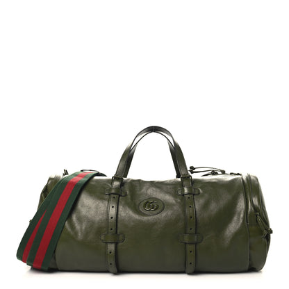 Gucci Piuma Lux Energy Monochrome Double G Duffle Bag Military Wood 1 of 12