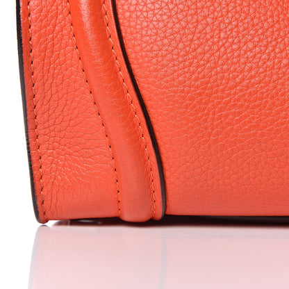 Celine Drummed Calfskin Micro Luggage Vermillion 15 of 18