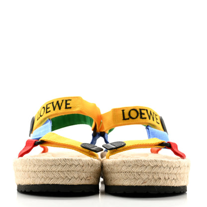 Loewe Raffia Paula's Ibiza Strappy Espadrille Sandals 41 Multicolor 2 of 9