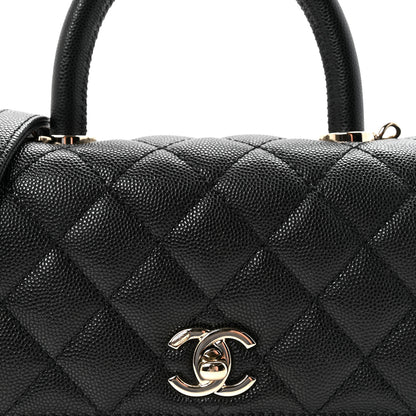 Chanel Caviar Quilted Mini Coco Handle Flap Black 8 of 10