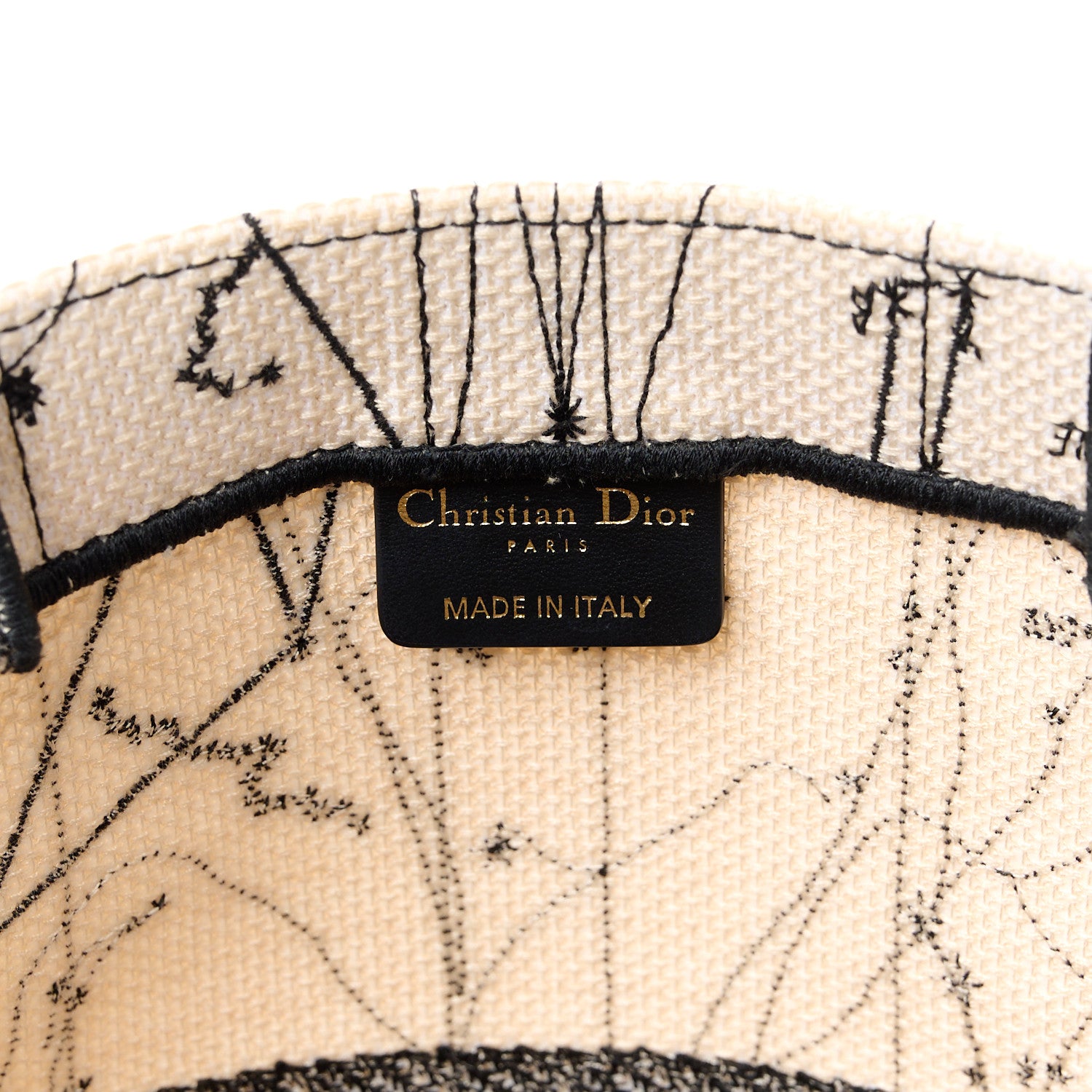 Christian Dior Canvas Embroidered Zodiac Book Tote Latte Multicolor 6 of 10