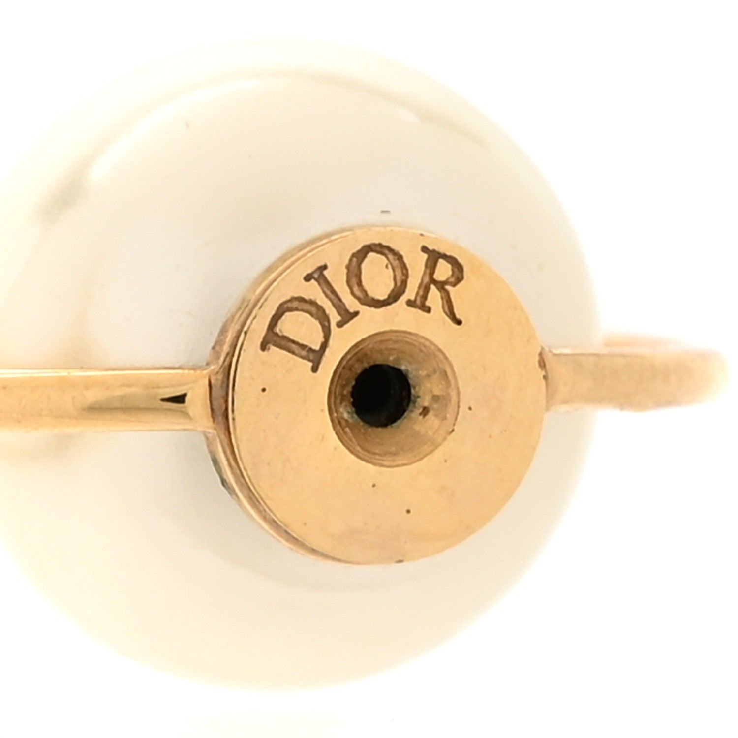 Christian Dior Pearl Tribales Dangle Chain Earrings Gold 4 of 5