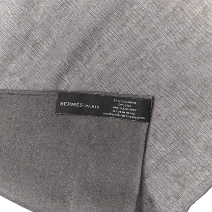 Hermes Cashmere Silk Plume Ombre Unie 140 Scarf 3 of 3