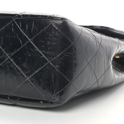 Chanel Patent Quilted XL Jumbo Single Flap Black 10 of 15