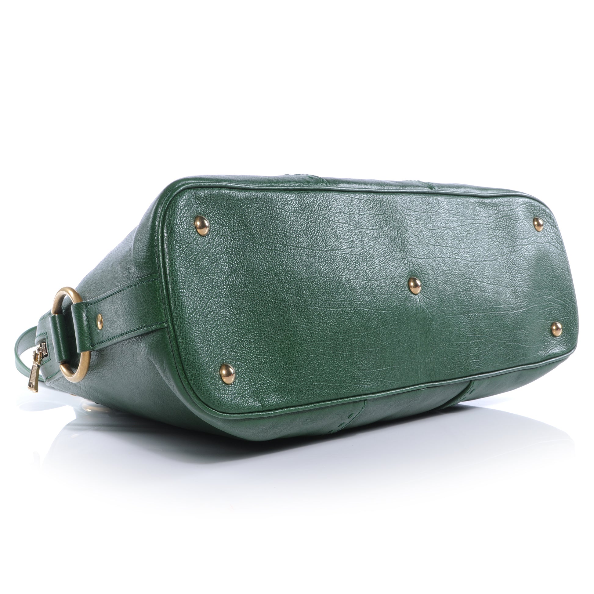 Saint Laurent Leather Large Muse Green 4 of 8