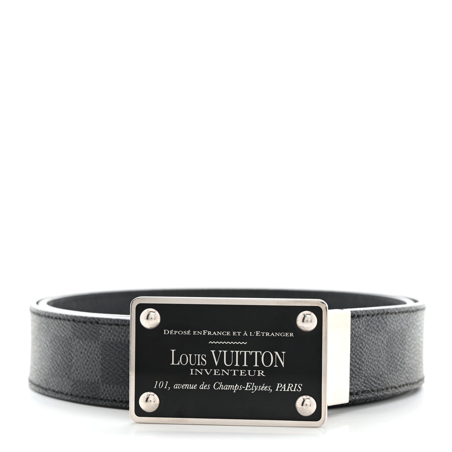 Damier Graphite 35mm LV Inventeur Reversible Belt  100 40