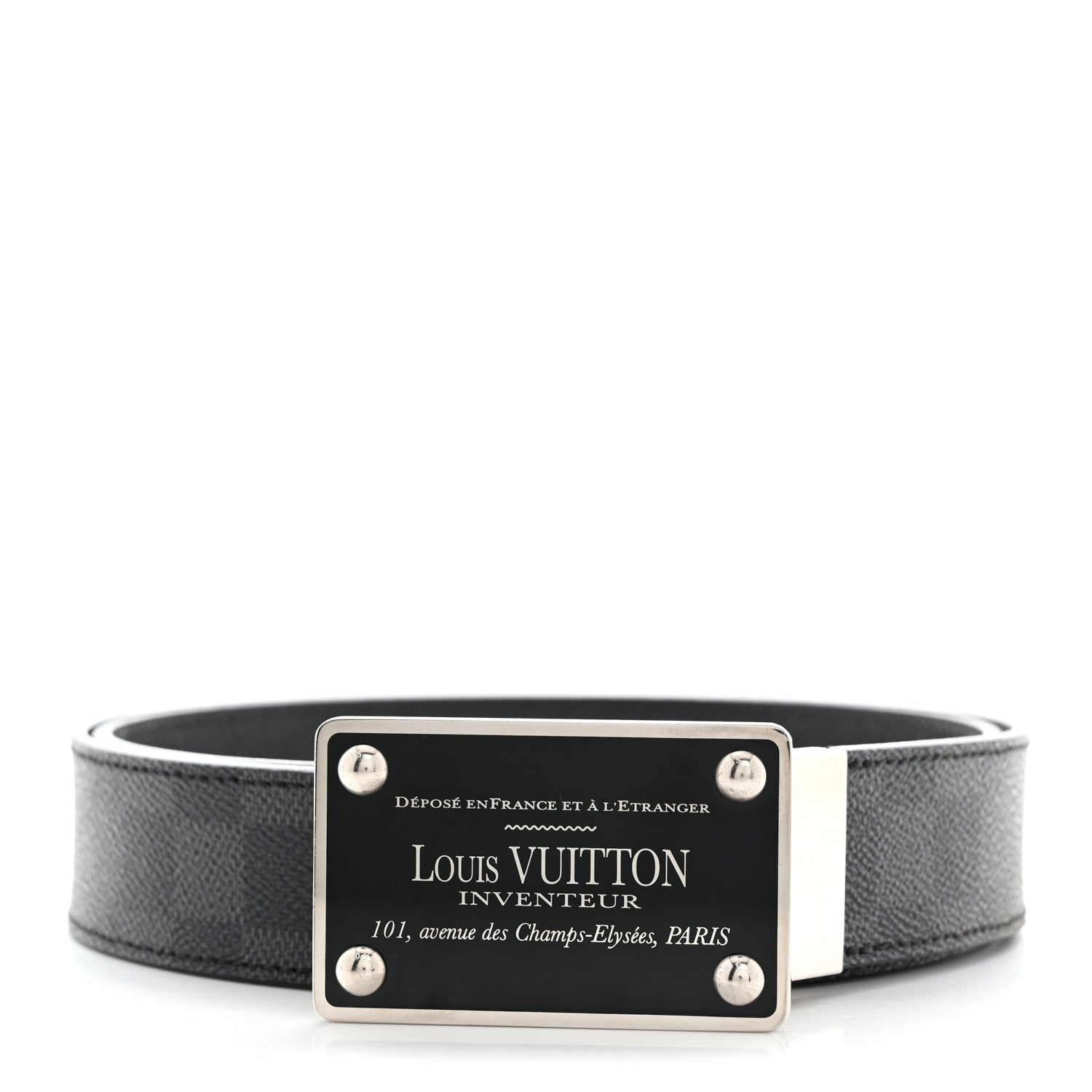 Louis Vuitton Damier Graphite 35mm LV Inventeur Reversible Belt  100 40 1 of 6