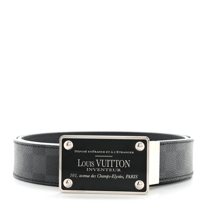 Louis Vuitton Damier Graphite 35mm LV Inventeur Reversible Belt  100 40 1 of 6