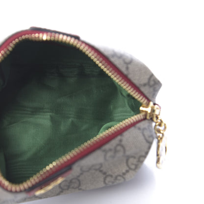 Gucci Soft GG Supreme Monogram Calfskin Small Ophidia Cosmetic Case Beige Ebony Hibiscus Red 5 of 11