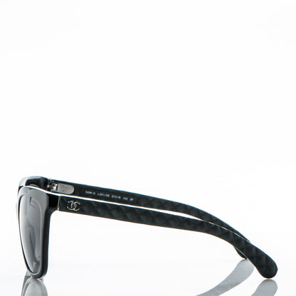Chanel Acetate Quilted Polarized Butterfly CC Sunglasses 5288-Q Black 3 of 8