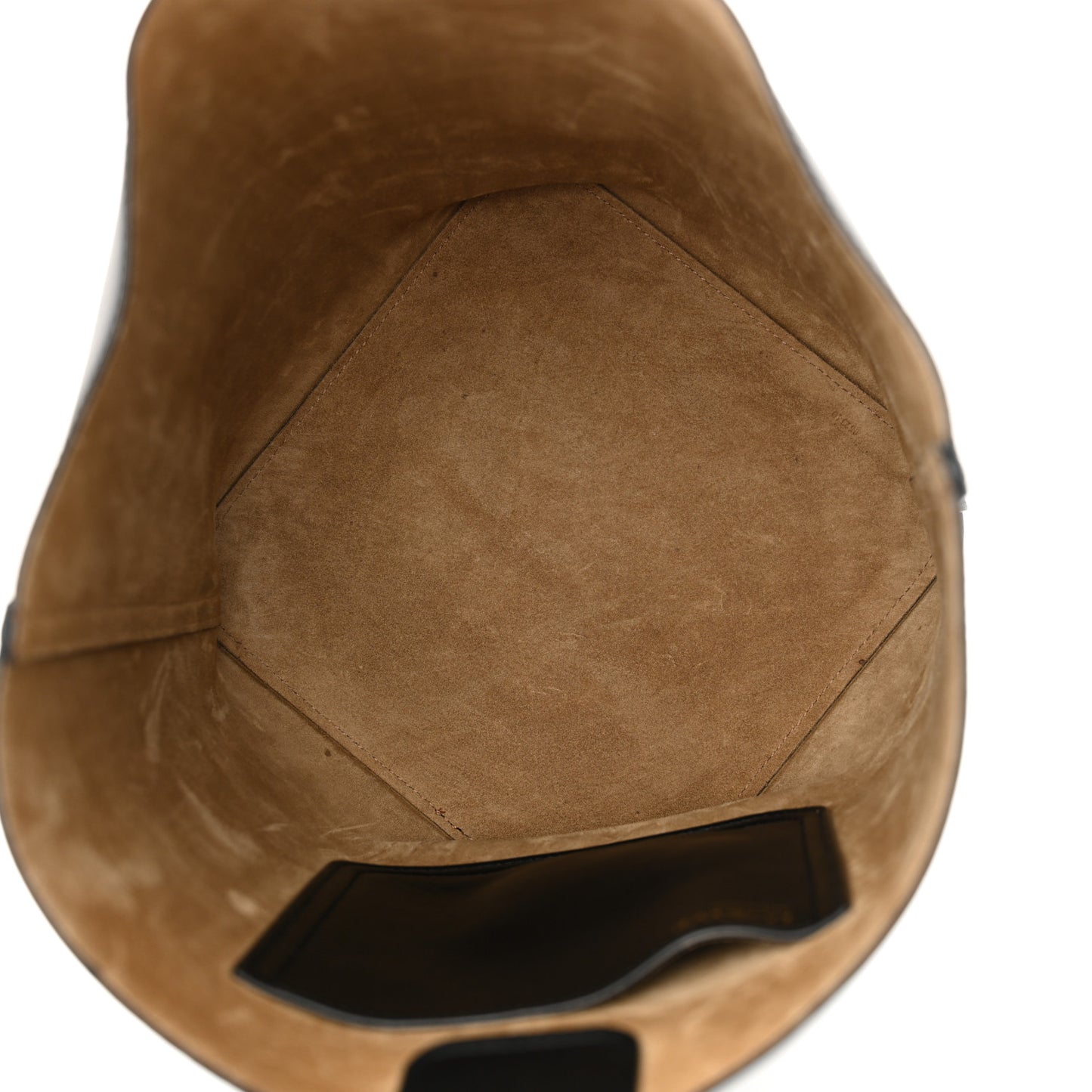 Smooth Calfskin Medium Pebble Bucket Bag Black