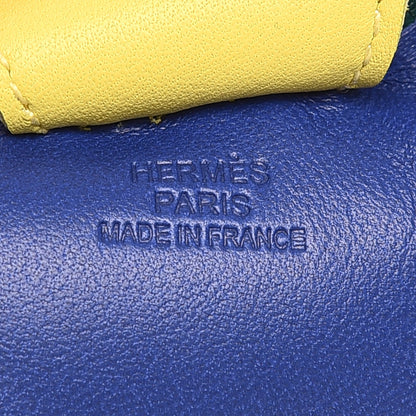 Hermes Milo Lambskin Grigri Rodeo Horse Bag Charm MM Bleu Electrique Lime Vert Fonce 4 of 5