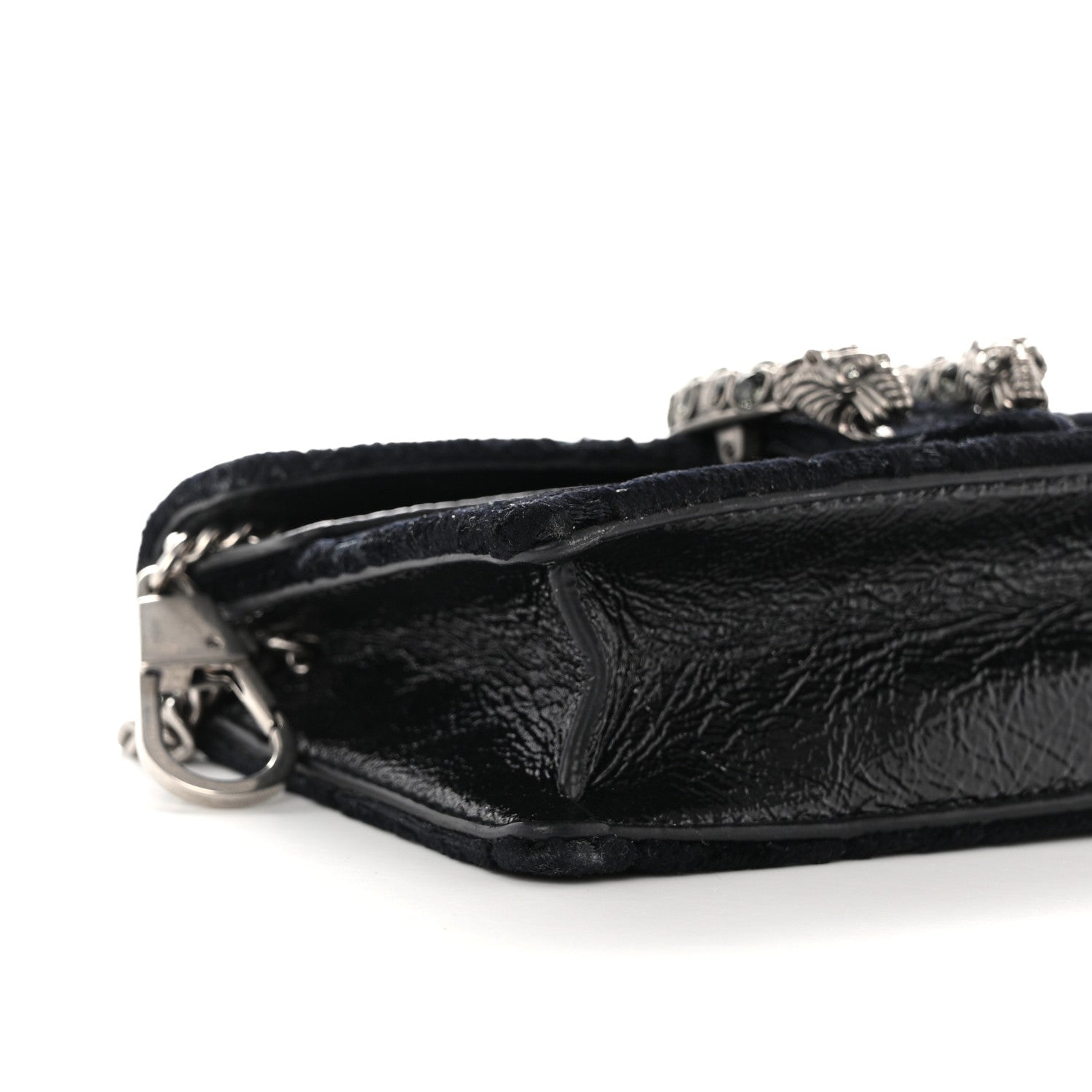 Gucci Velvet Super Mini Dionysus Shoulder Bag Black 7 of 11