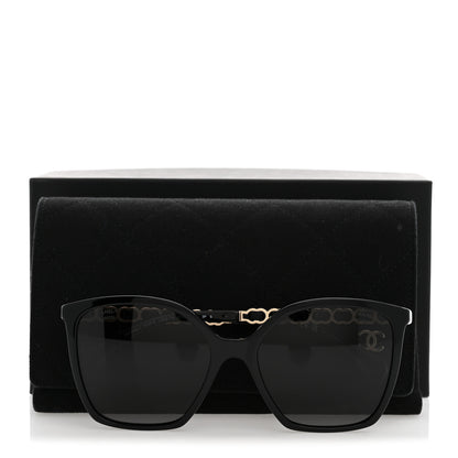 Chanel Acetate Calfskin Square Sunglasses 5546-Q Black 8 of 8