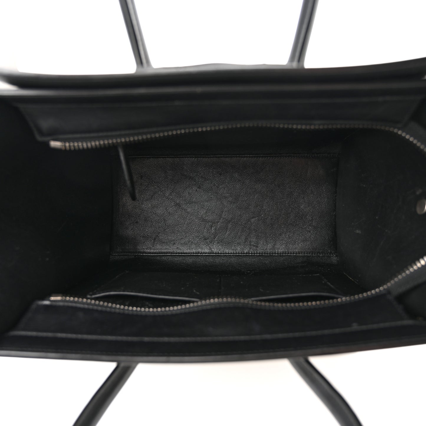 Baby Grained Calfskin Nubuck Micro Tri-Color Luggage White