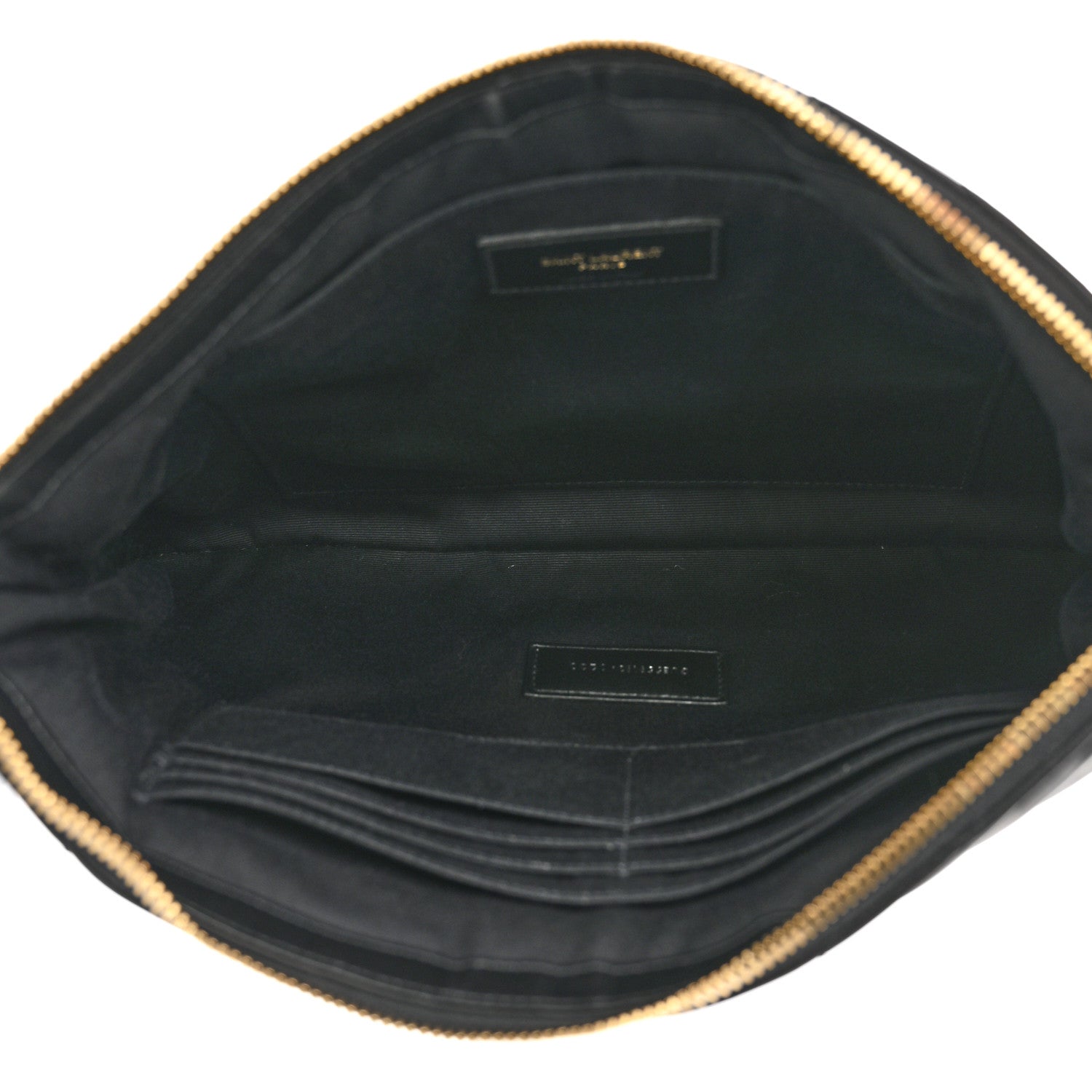 Saint Laurent Calfskin Matelasse Monogram Cassandre Tablet Pouch Black 5 of 11
