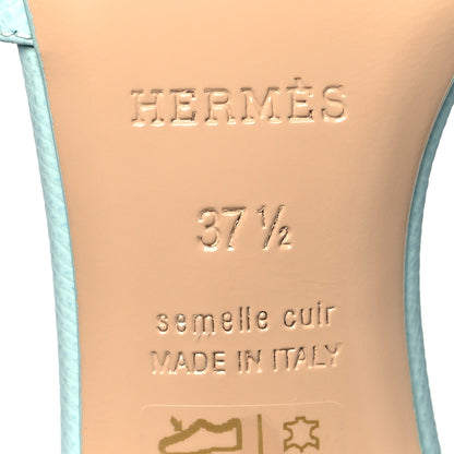 Hermes Epsom Oasis Sandals 37.5 Vert Embrun 6 of 10