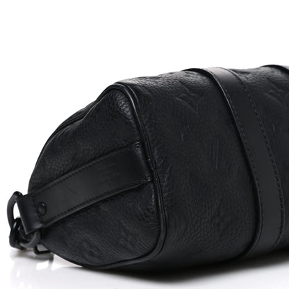 Louis Vuitton Monogram Taurillon Keepall Bandouliere 25 Black 8 of 10