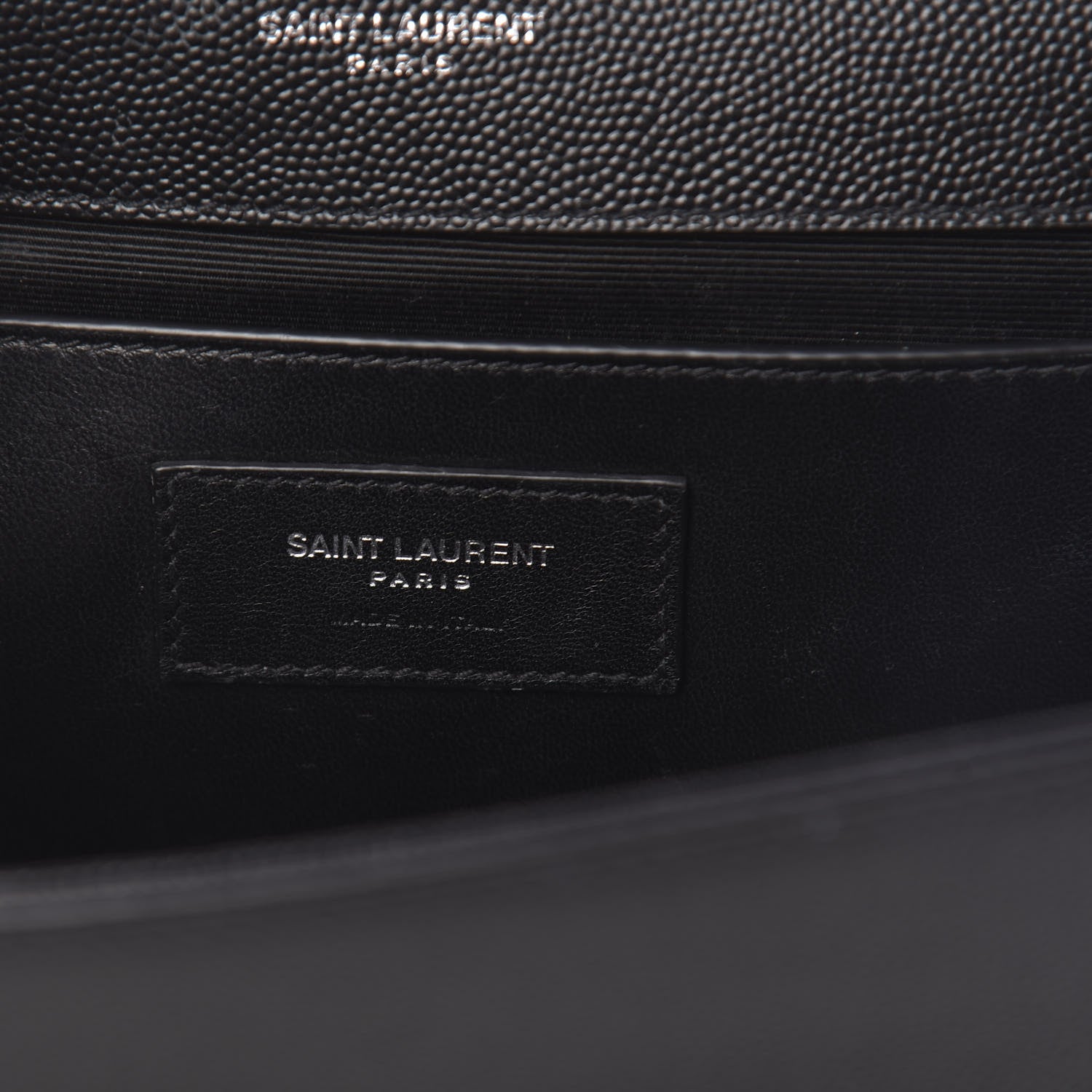Saint Laurent Grain De Poudre Medium Classic Monogram Kate Satchel Black 6 of 10