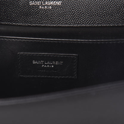 Saint Laurent Grain De Poudre Medium Classic Monogram Kate Satchel Black 6 of 10