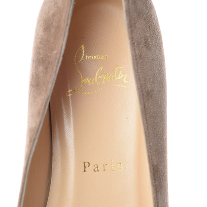 Christian Louboutin Veau Velours Patent Geo Flats 38 Taupe 7 of 7