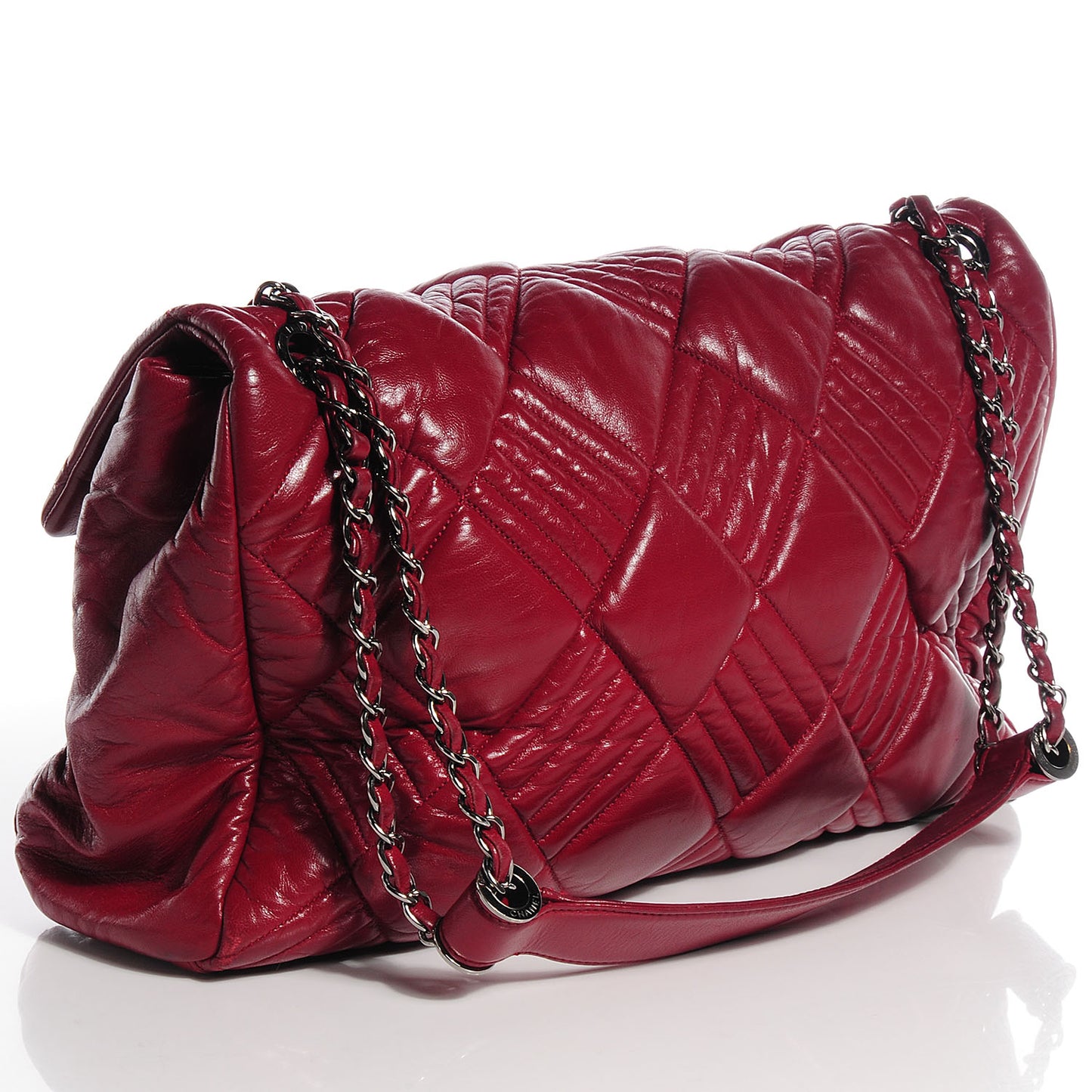 Lambskin In And Out Maxi Flap Red