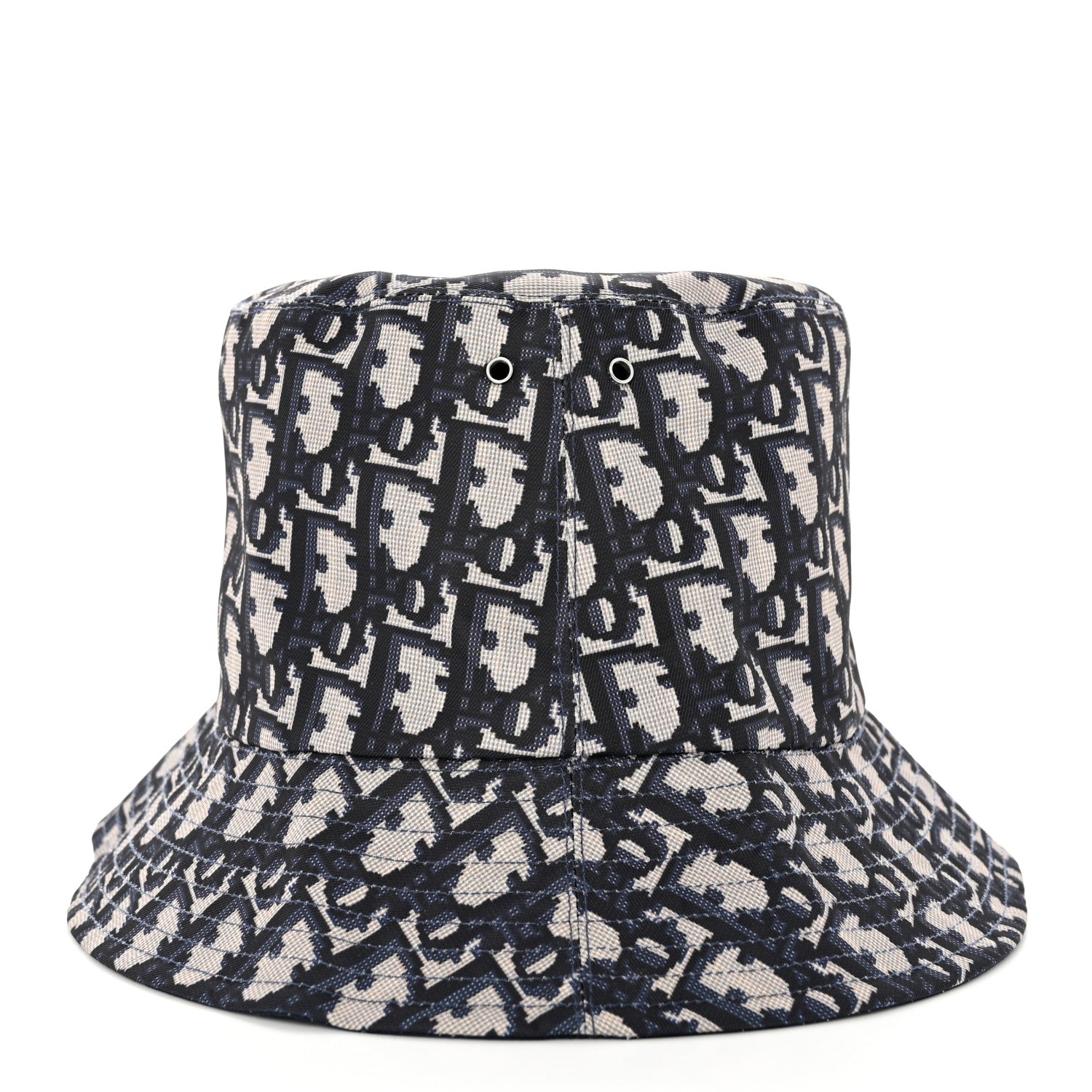 Christian Dior Polyester Cotton Oblique Teddy-D Brim Bucket Hat 57 Blue 5 of 8