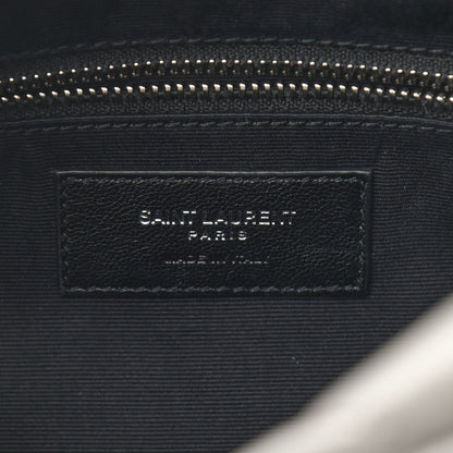 Saint Laurent Calfskin Y Quilted Monogram Small Loulou Bowling Bag Light Gray 6 of 16