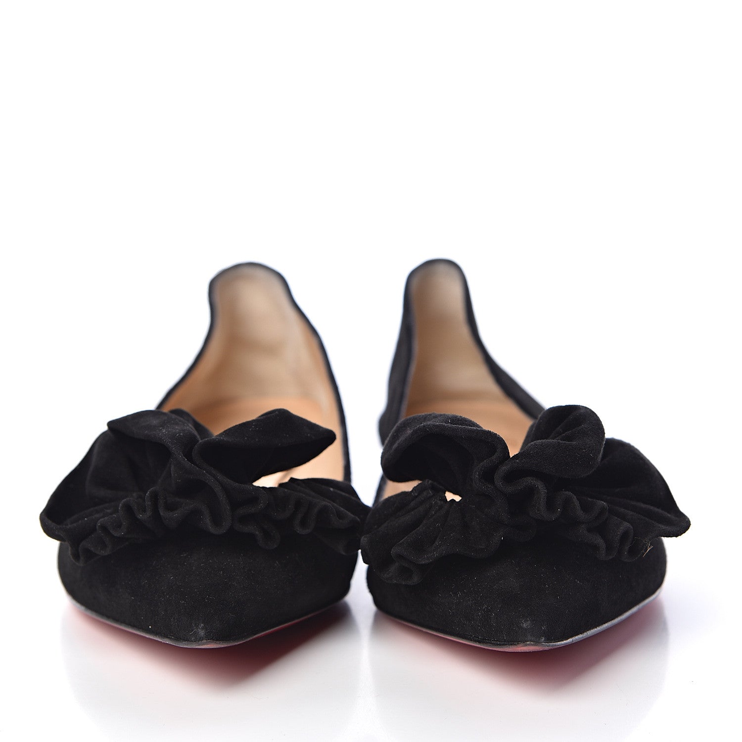 Christian Louboutin Veau Velours Anemosea Flats 38 Black 2 of 14