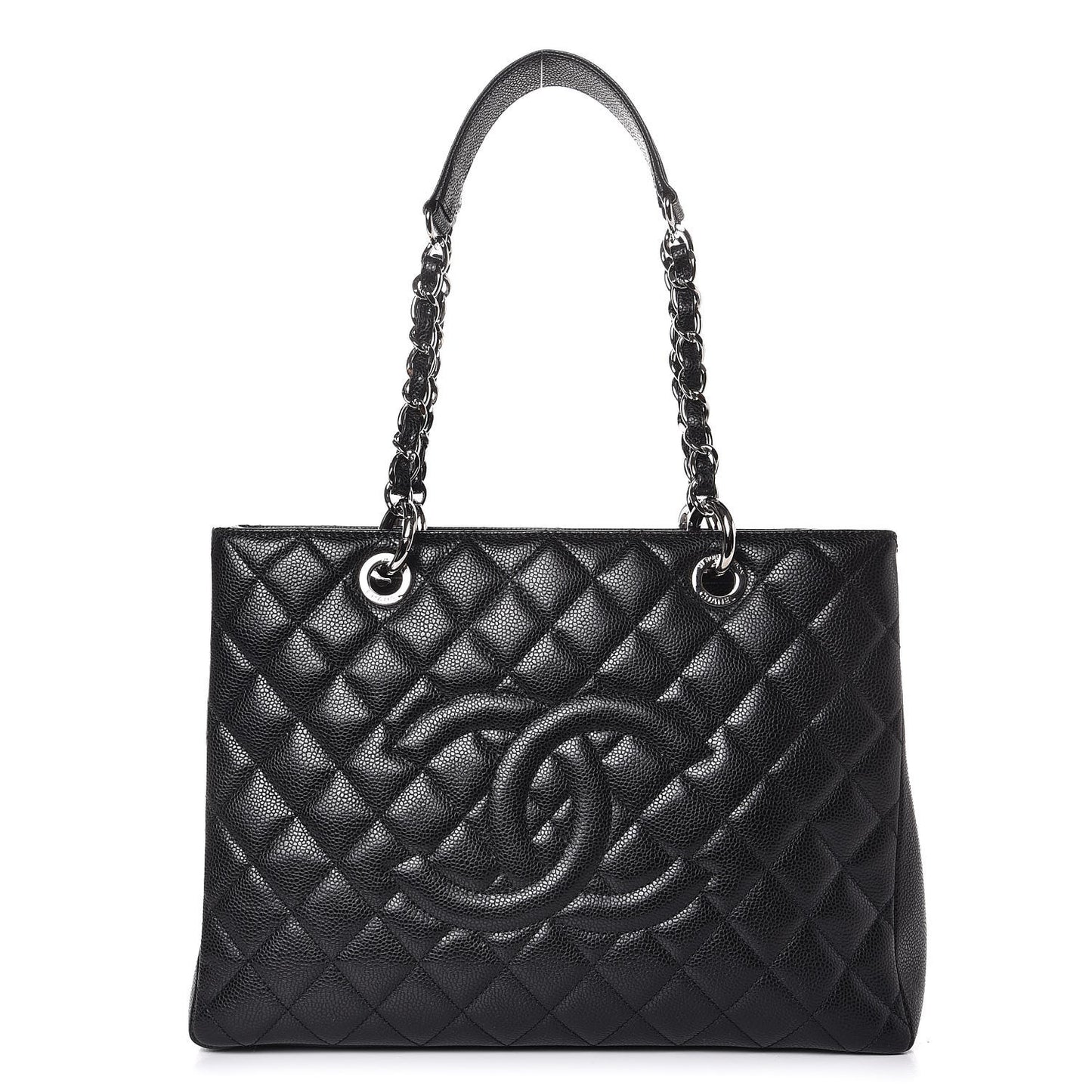 Caviar Quilted Grand Shopping Tote GST Black