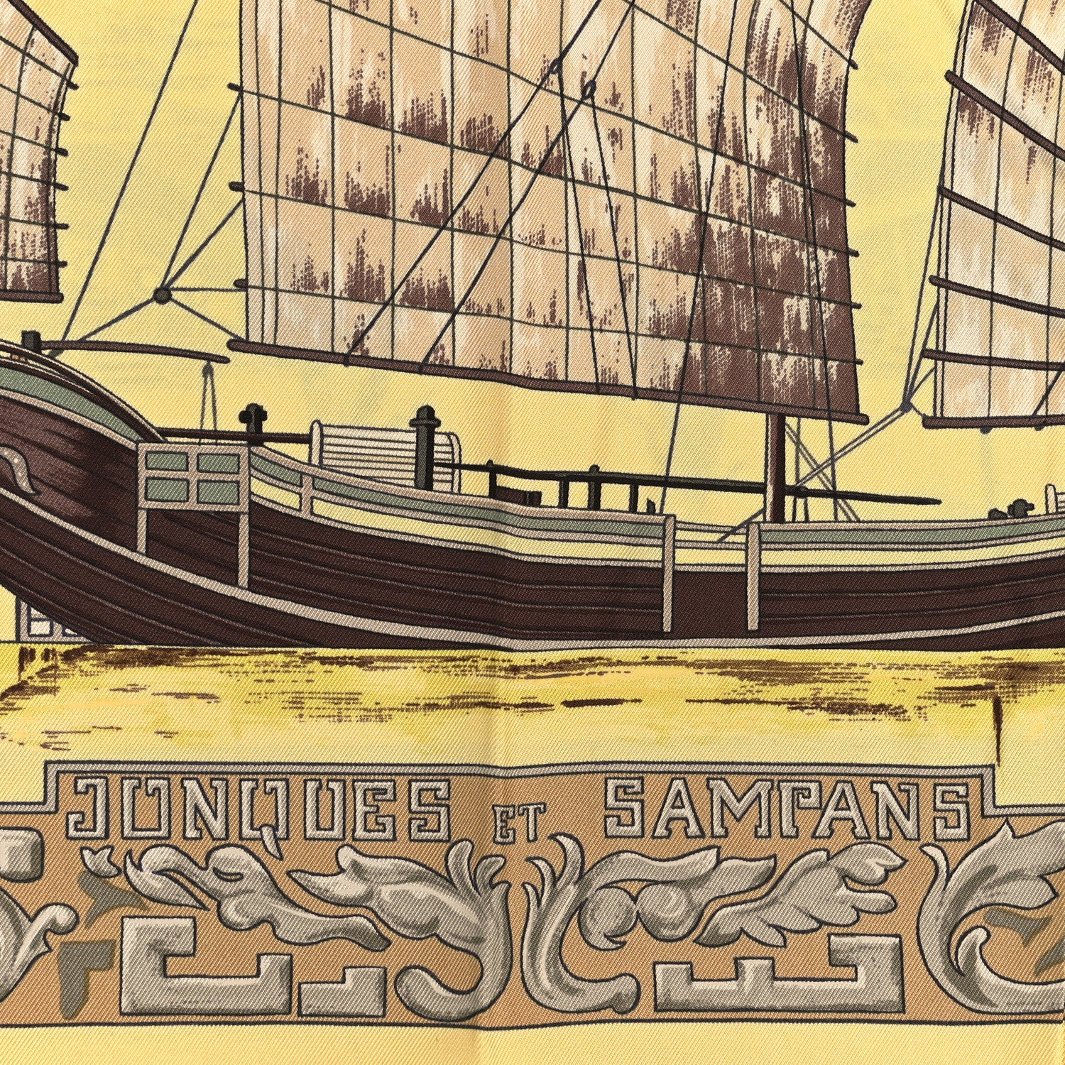 Hermes Silk Jonques et Sampans Scarf 90 1847595 – FASHIONPHILE